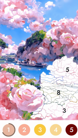 花花填色