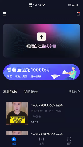 视频字幕生成