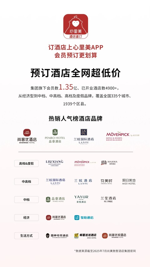 心里美酒店预订