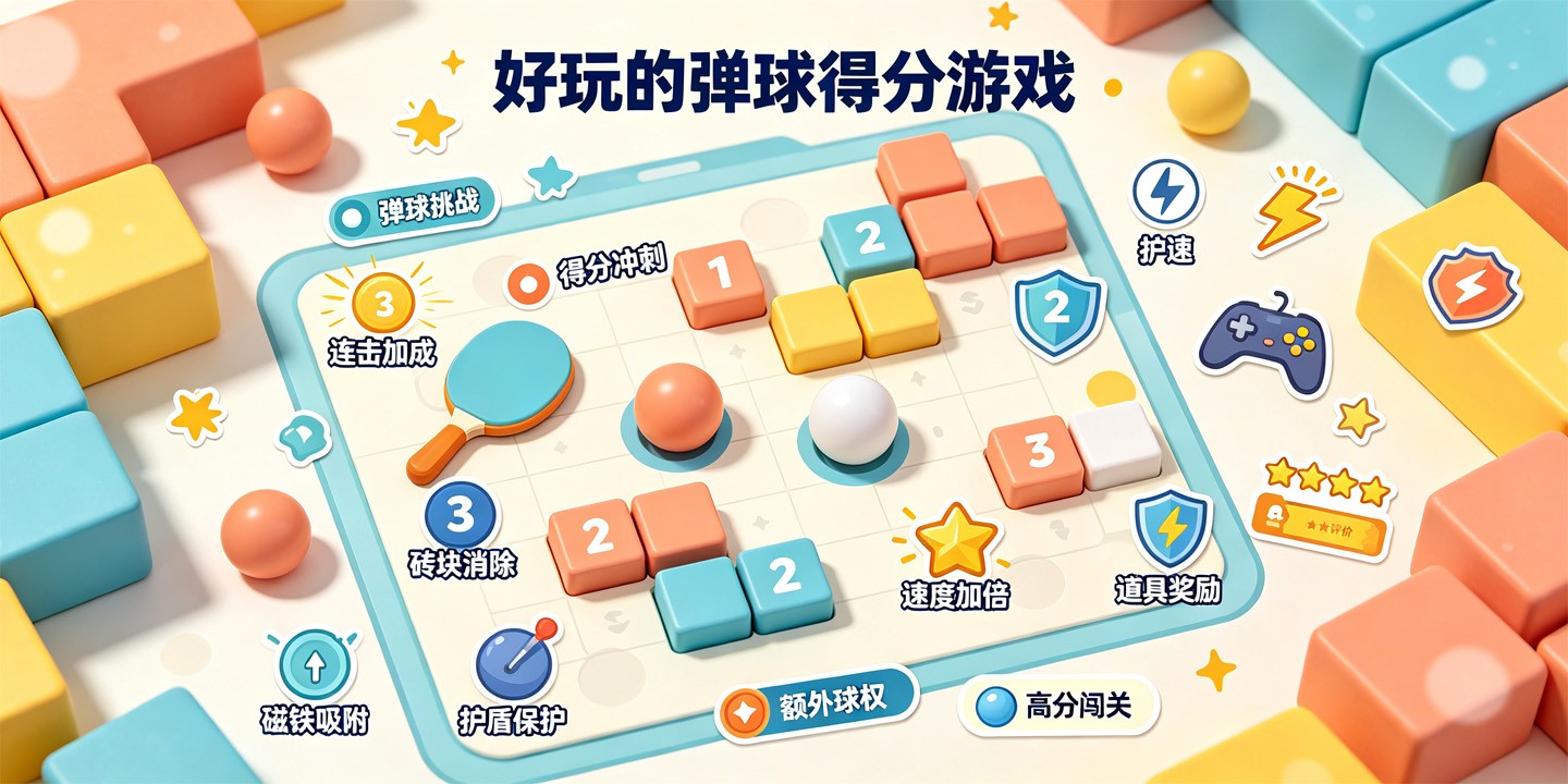 好玩的弹球得分游戏