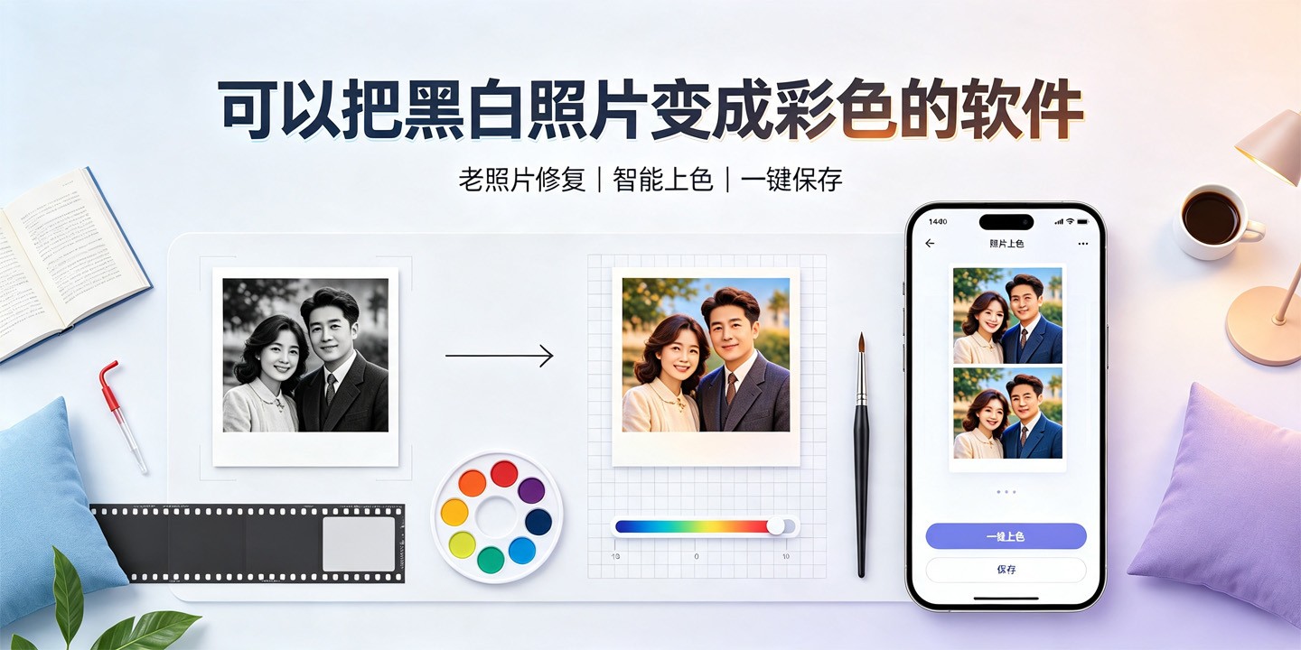 可以把黑白照片变成彩色的软件