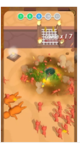 人群推倒游戏
