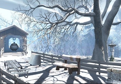 冬季奇幻村庄